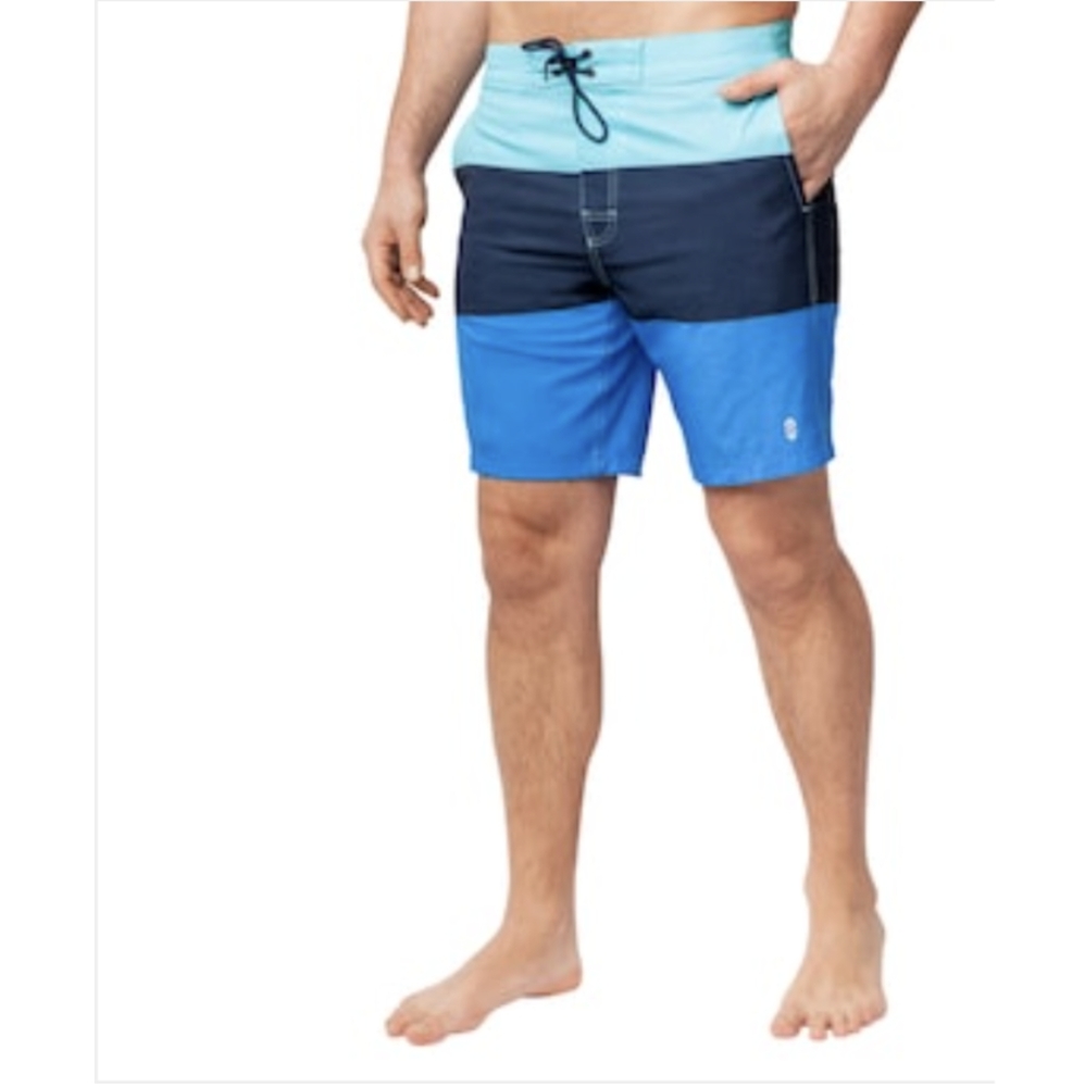 FREE COUNTRY Men’s HydroFlx Series Swim Shorts XL Color Block NWT